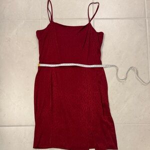 Forever 21 Vibrant Red Textured Dress